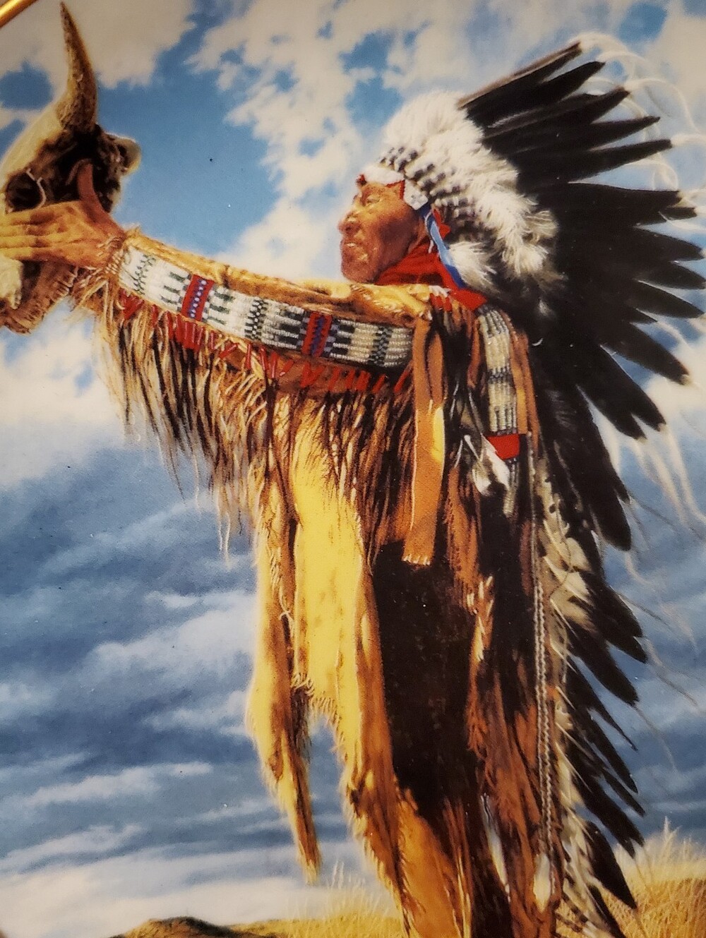 Franklin Mint Limited Edition "Prayer to the Great Spirit" Porcelain Plate - Picture 2 of 3
